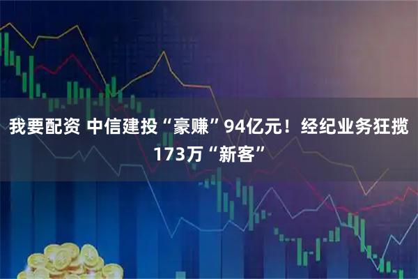 我要配资 中信建投“豪赚”94亿元！经纪业务狂揽173万“新客”